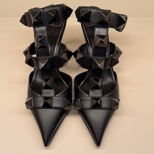 Valentino Garavani Rockstud Toe Buckker Pumps (with shoe dust bags and box)